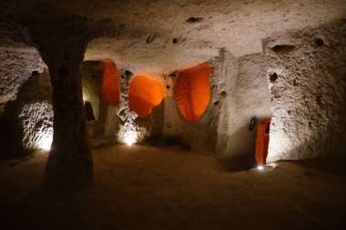 NEVSEHIR, TURKIYE - 09 Ağustos 2025: Kaymakli Yeraltı Kenti