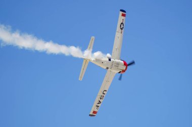 ESKISEHIR, TURKIYE - 20 EYLÜL 2025: Kuzey Amerika T-28B Trojan (200-425) Sivrihisar SHG Hava Gösterisi