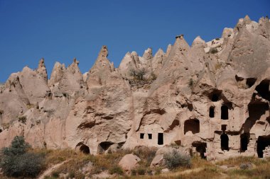 Zelve Valley 'deki Kaya oluşumları, Nevsehir Şehri, Türkiye