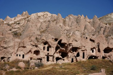 Zelve Valley 'deki Kaya oluşumları, Nevsehir Şehri, Türkiye