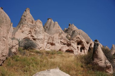 Zelve Valley 'deki Kaya oluşumları, Nevsehir Şehri, Türkiye