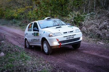 İSTANBUL, TURKIYE - 15 Kasım 2025: İstanbul Rallisi 'nde ralli otomobil yarışı