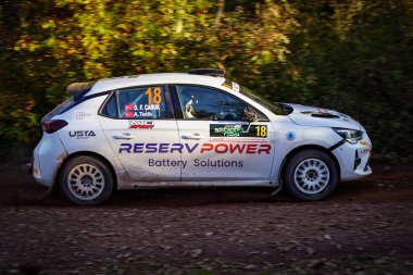 İSTANBUL, TURKIYE - 15 Kasım 2025: İstanbul Rallisi 'nde ralli otomobil yarışı