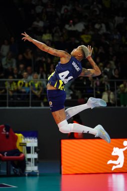 ISTANBUL, TURKIYE - 19 Ekim 2025: Melissa Vargas, Burhan Felek Spor Salonu 'nda Türk Hava Yolcuları Türk Sultanları Ligi maçında görev yaptı