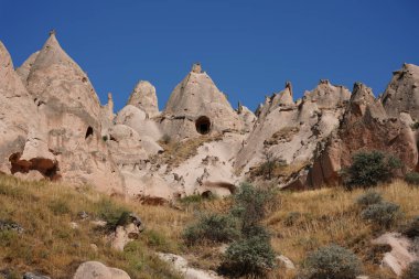 Zelve Valley 'deki Kaya oluşumları, Nevsehir Şehri, Türkiye