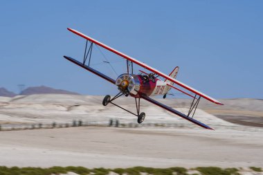 ESKISEHIR, TURKIYE - 20 Eylül 2025: M.S.O Hava ve Uzay Müzesi Mach Teknik Vecihi XIV Replica (TC-S1) Sivrihisar SHG Hava Gösterisi