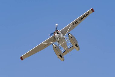 ESKISEHIR, TURKIYE - 21 Eylül 2025: Sivrihisar SHG Hava Gösterisinde Cessna 185 Skywagon (18502710)