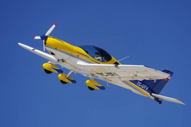 ESKISEHIR, TURKIYE - 21 Eylül 2025: BRM Aero Bristell TDO (120) Sivrihisar SHG Airshow 'da sergilendi