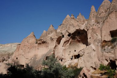 Zelve Valley 'deki Kaya oluşumları, Nevsehir Şehri, Türkiye