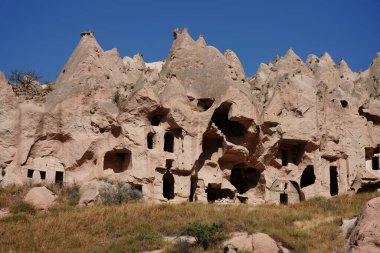 Zelve Valley 'deki Kaya oluşumları, Nevsehir Şehri, Türkiye