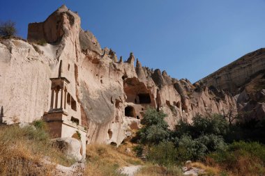 Zelve Valley 'deki Kaya oluşumları, Nevsehir Şehri, Türkiye