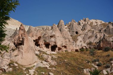Zelve Valley 'deki Kaya oluşumları, Nevsehir Şehri, Türkiye