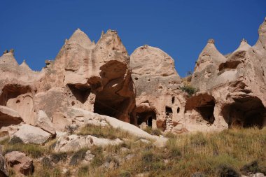 Zelve Valley 'deki Kaya oluşumları, Nevsehir Şehri, Türkiye