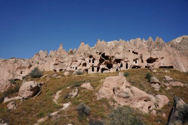 Zelve Valley 'deki Kaya oluşumları, Nevsehir Şehri, Türkiye