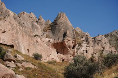 Zelve Valley 'deki Kaya oluşumları, Nevsehir Şehri, Türkiye