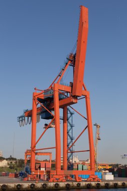 Turuncu bağlantı noktası vinç