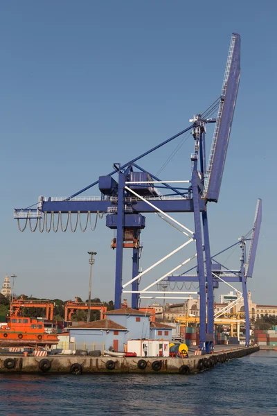 Blå Port Crane — Stockfoto