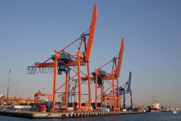 Żurawie Orange Port — Zdjęcie stockowe