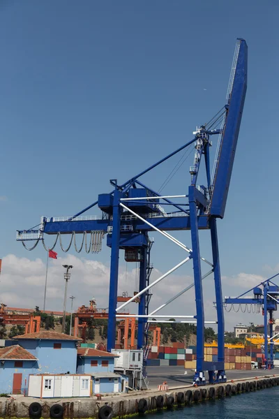 Blå Port Crane — Stockfoto