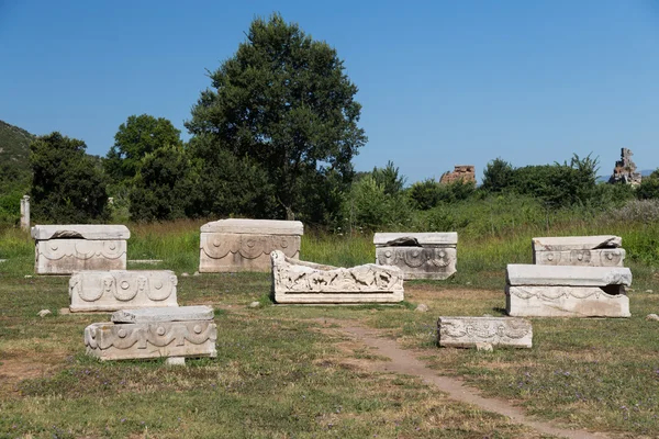 Σαρκοφάγος από την αρχαία πόλη της Εφέσου — Φωτογραφία Αρχείου