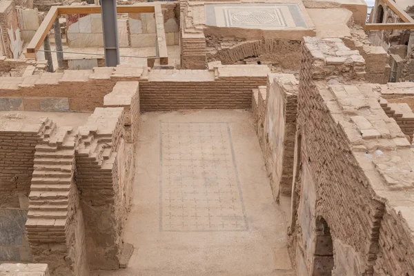 Σπίτια βεράντα σε αρχαία πόλη Έφεσο — Φωτογραφία Αρχείου