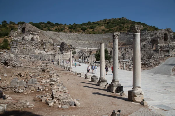 Efes Antik Kenti büyük tiyatro — Stok fotoğraf