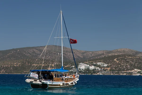 A brown Sailboat — Stok fotoğraf