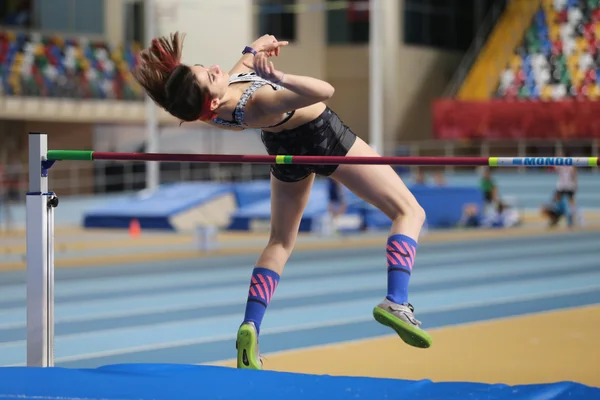 Tureckiej Federacji lekkiej atletyki próg olimpijski kryty konkurencji — Zdjęcie stockowe