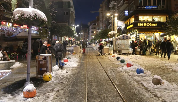 Bahariye Straße im Winter — Stockfoto