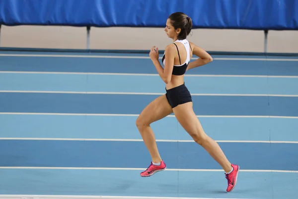 Indoor Athletics Record Attempt Races — Stock Photo, Image