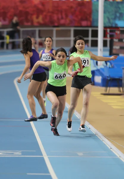 Atletismo en interiores carreras récord de intentos —  Fotos de Stock