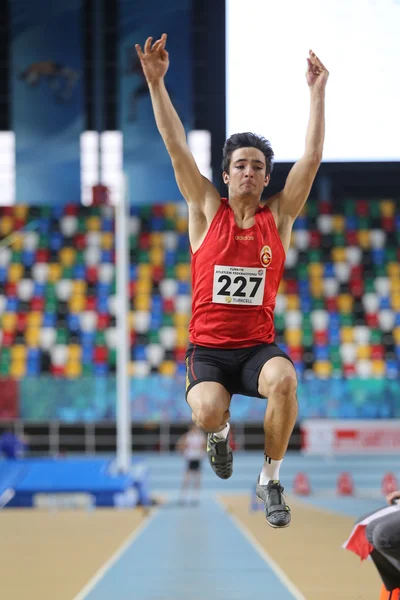 Recorde de Atletismo Interior Tentativa de Corridas — Fotografia de Stock