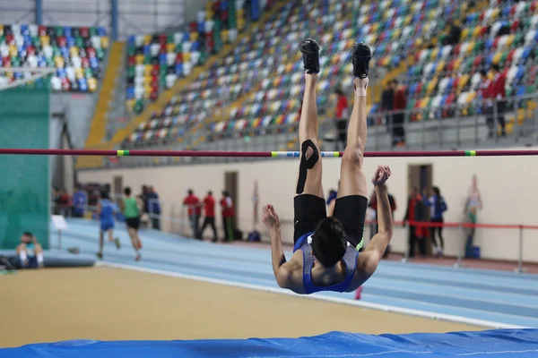 Vnitřní Atletika pokus o rekord závody — Stock fotografie