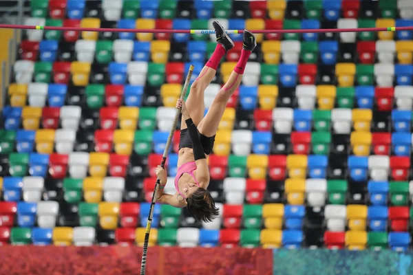 Recorde de Atletismo Interior Tentativa de Corridas — Fotografia de Stock