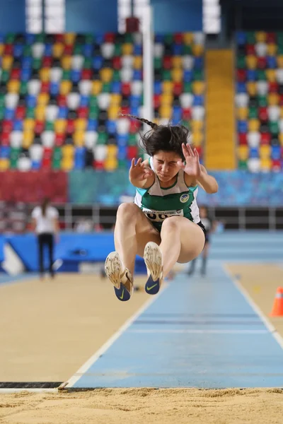 Recorde de Atletismo Interior Tentativa de Corridas — Fotografia de Stock