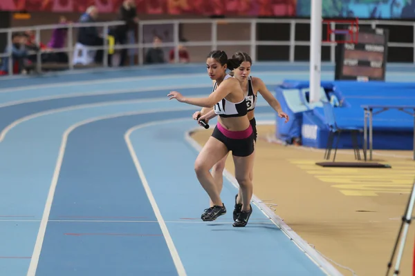 Indoor Athletics Record Attempt Races — Stock Photo, Image