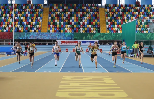 Kapalı Atletizm rekor denemesi yarışları — Stok fotoğraf
