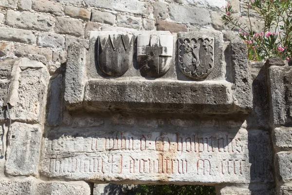Символы рыцаря в Бодрумском замке — стоковое фото