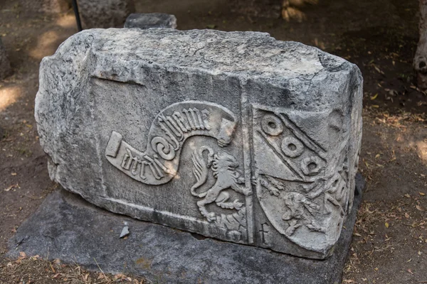 Knight Symbols in Bodrum Castle — Stock Photo, Image
