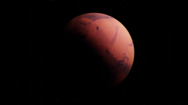 Mars Dari Space Wide Shot Render — Stok Video