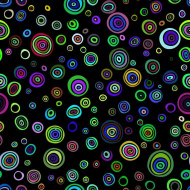 Sorunsuz şık el çizilmiş desen. Vektör çizim çemberler ile