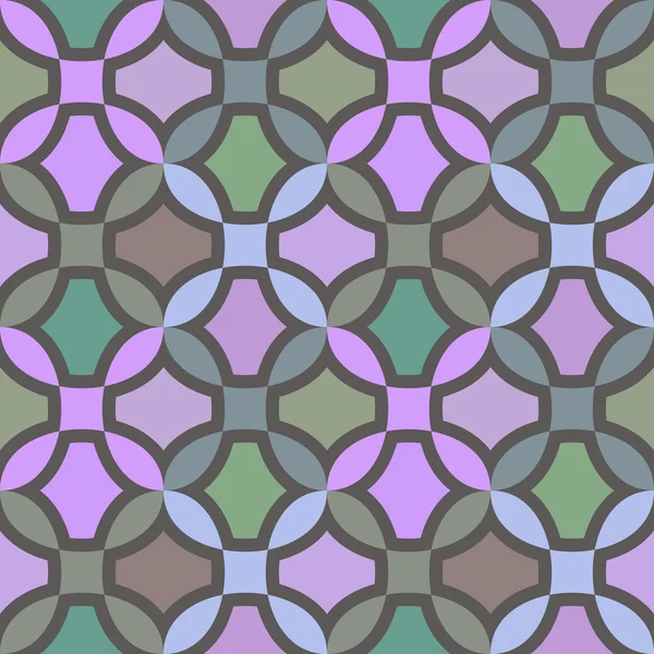 Modèle vectoriel sans couture avec ornement géométrique. Illustration mosaïque décorative couleur pour impression, web — Image vectorielle