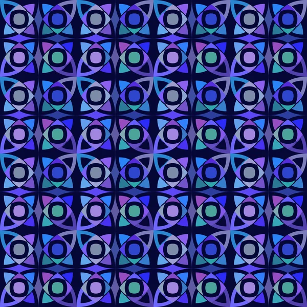 Modèle vectoriel sans couture avec ornement géométrique. Illustration mosaïque décorative couleur pour impression, web — Image vectorielle