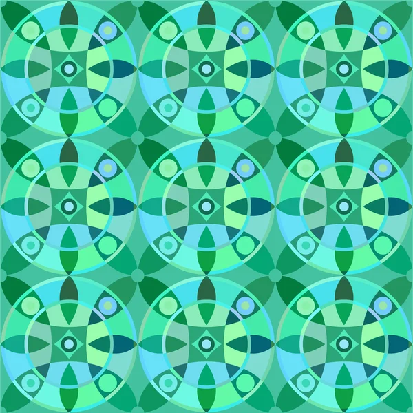 Modèle vectoriel sans couture avec ornement géométrique. Illustration mosaïque décorative couleur pour impression, web — Image vectorielle