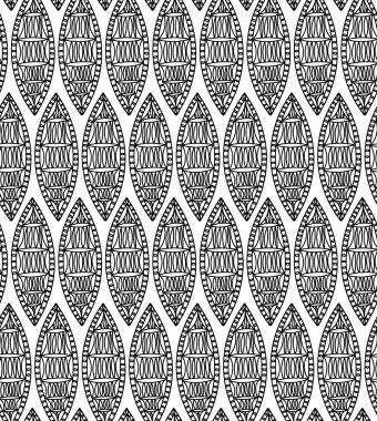 vektör sorunsuz siyah ve beyaz çiçek motifi yaprakları, arka plan deseni ile