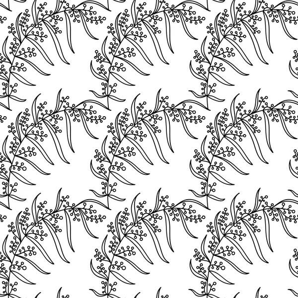 Padrão sem costura vetorial. Design gráfico linear. Fundo linear floral . —  Vetores de Stock