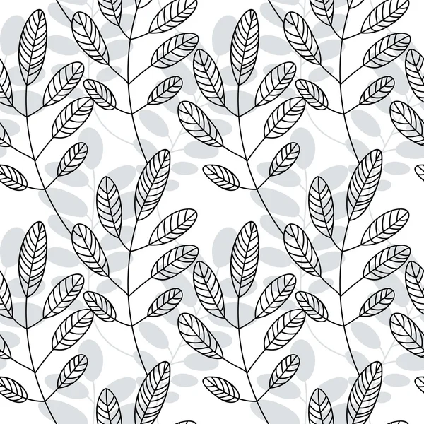 Bloemmotief. Het patroon van de bladeren. Stijlvolle abstract vector plant decoratieve achtergrond — Stockvector