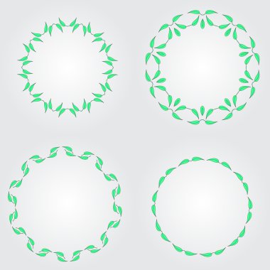 Zarif süslü çiçek tasarım şablonları. Lineart vektör çerçeveler ve Monogram çizim.