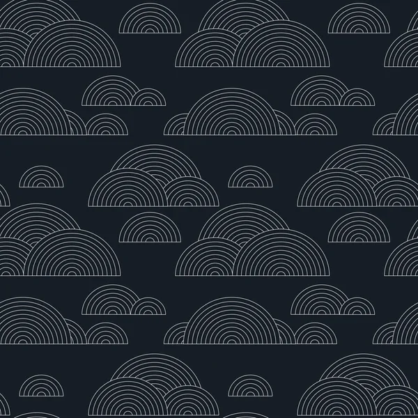 Cloud with rain made of circles — Stock Vector