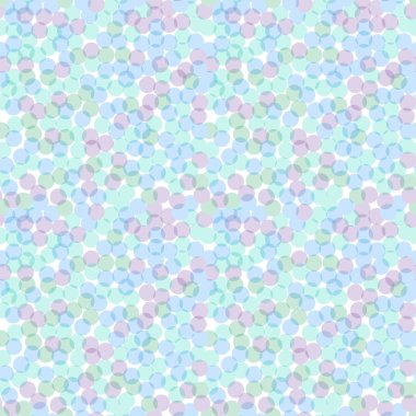 Çeşitli renklerde rasgele daireler ile kafe vektör polka noktalı desene. Yuvarlak şekiller ile Modern arka plan.